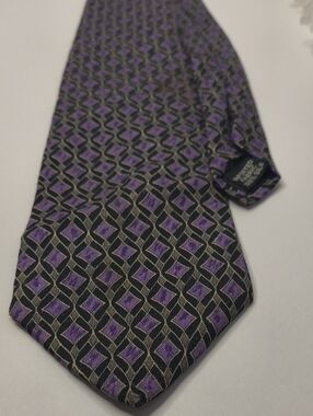 Barrington Silk Purple Geometric Tie